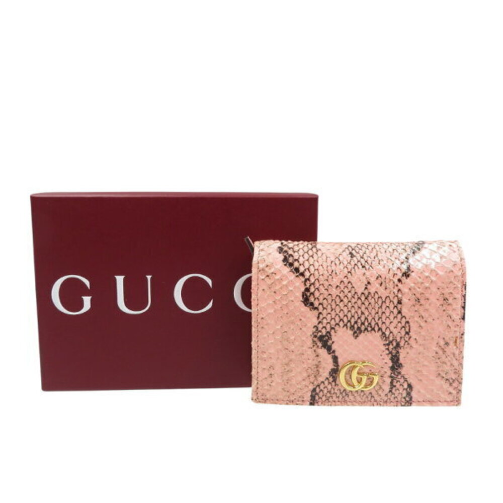 Gucci Gg Marmont Double Python Leather Bifold Wal… - image 3